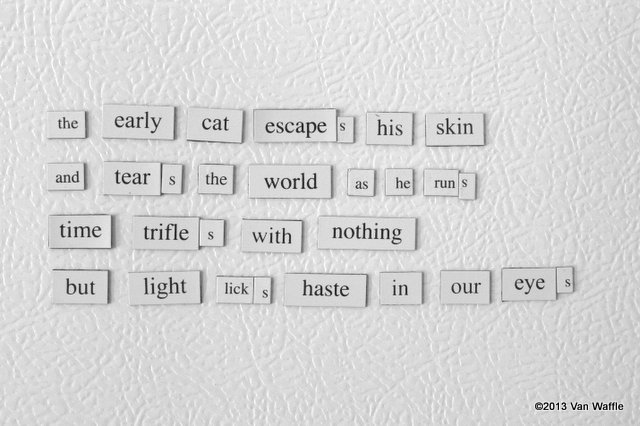 Poem: early cat by Van Waffle Poem: early cat by Van Waffle